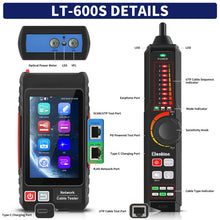 Load image into Gallery viewer, Henkion LT-600S 4-inch Professional Multi-function Network Cable Tester