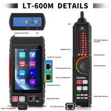 Load image into Gallery viewer, Henkion LT-600M 4-inch Professional Multi-function Network Cable Tester