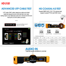 Load image into Gallery viewer, Henkion HD-3100 Plus Coaxial Security Camera Tester