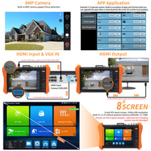 Load image into Gallery viewer, Henkion IPC-H12-MOVTADHSEF CCTV Tester 8K 32MP 12MP IP Camera Tester