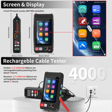 Load image into Gallery viewer, Henkion LT-600T 4-inch Professional Multi-function Network Cable Tester