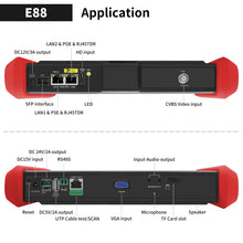 Load image into Gallery viewer, Henkion E88 4K 12MP IP Security Camera Tester 8 Inch Touchscreen 90W PoE CCTV Test Tool
