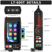 Load image into Gallery viewer, Henkion LT-600T 4-inch Professional Multi-function Network Cable Tester
