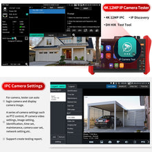 Load image into Gallery viewer, Henkion E90 4K IP Camera Tester 8" Touchscreen 90W PoE DMM OPM VFL Network Tools
