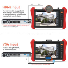 Load image into Gallery viewer, Henkion E89 4K IP Camera Tester 8inch Touchscreen 8MP TVI/CVI/AHD Support 90W PoE
