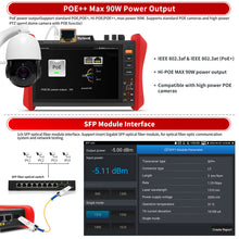 Load image into Gallery viewer, Henkion E90 4K IP Camera Tester 8" Touchscreen 90W PoE DMM OPM VFL Network Tools
